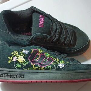 Kids Black and Pink Shoes